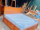 Teak Heavy 45" Full Besed Box Bed with 7Inch Spring Mattress 6x6