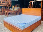 Teak Heavy 45" Full Cover Box Bed with Arpico Spring Mattress 72x72