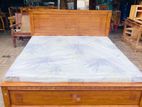 Teak Heavy 48inch Modern Royal Box Bed 72x72