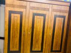 Teak Heavy 7ft Modern Three Door Wardrobe