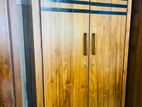 Teak Heavy 7ft Two Door Modern Wardrobe