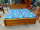 Teak Heavy Box Bed 72x60