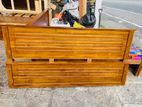 Teak Heavy Box Bed 72x72