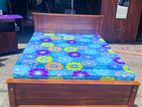 Teak Heavy Box Bed And Arpico Double Layer Mattress 60x72