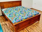Teak Heavy Box bed and hybrid matters 72*72 code 6188