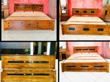 Teak Heavy Box bed and metters 5*6ft 6189