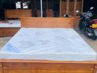 Teak Heavy Box Bed with 6 Inch Japanese Mattress 60x72