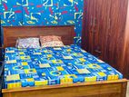 Teak Heavy Box Bed with Arpico Double Layer Mattress (2 Pillows) 60x72