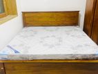 Teak Heavy Box Bed with Arpico Flexi Foam Spring Mattress 60x72