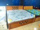 Teak Heavy Box Bed With Arpico Flexiform Spring Mattress 60x72