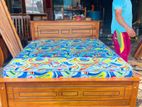 Teak Heavy Box Bed with Arpico Hybrid Mattress 60x72