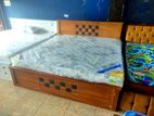 Teak Heavy Box Bed with Arpico Spring Mattress 60x72