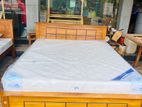 Teak Heavy Box Bed with Arpico Spring Mattress 60x72