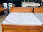 Teak Heavy Box Bed with Comfortable Hybrid Plush Mattress 72x72