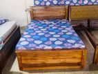 Teak Heavy Box Bed With Easy Comfort Mattress 48x72