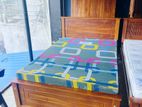 Teak Heavy Box Bed with Easy Comfort Triple Layer Mattress 48x72