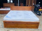 Teak Heavy Box Bed with Imperio Virus Guard Bonded Form Mattress 60x72