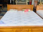 Teak Heavy Box Bed With Japanese Bonded Form Hybrid Plush Mattress 72x72