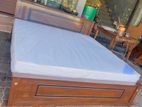 Teak Heavy Box Bed with Japanese Bonded Form Imperio 6" Mattress 72x72