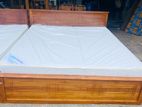 Teak Heavy Box Bed with Japanese Bonded Imperio 6inch Mattress 72x72