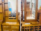 Teak Heavy box Dressing Table with Makeup Light