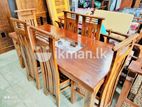 Teak heavy buffet Dining Table with 6 Chairs 6x3 - Tdtc2000