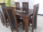 Teak Heavy Coffee brown Dining Table And 6 chairs code 567