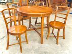 Teak Heavy Dining Table and 4 Chairs Code 82736