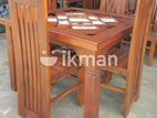 Teak Heavy Dining table and 4 chairs code 84747