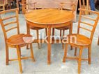 Teak Heavy Dining table and 4 chairs code 87337
