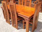 Teak Heavy Dining Table and 6 Chairs 7758