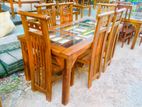 Teak Heavy Dining table and 6 chairs cod376e