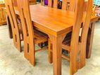 Teak Heavy Dining table and 6 chairs code 3837
