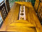 Teak Heavy Dining Table and 6 Chairs Code 455