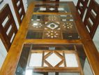 Teak Heavy Dining Table and 6 Chairs Code 456