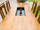 Teak Heavy Dining Table And 6 chairs code 467