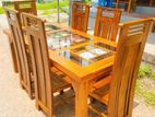 Teak Heavy Dining Table and 6 Chairs Code 467