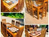 Teak Heavy Dining Table and 6 Chairs Code 4678