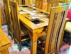 Teak Heavy Dining Table and 6 Chairs Code 546