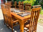 Teak Heavy Dining table and 6 chairs code 546