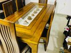Teak Heavy Dining Table And 6 chairs code 556