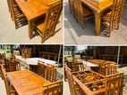 Teak Heavy Dining Table and 6 Chairs Code 568