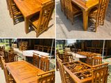 Teak Heavy Dining Table and 6 Chairs Code 568