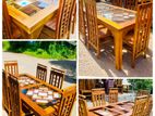 Teak Heavy Dining Table and 6 Chairs Code 578