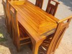 Teak Heavy Dining Table and 6 Chairs Code 5788