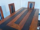 Teak Heavy Dining Table And 6 chairs code 5789