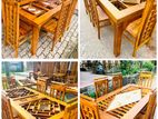 Teak Heavy Dining Table and 6 Chairs Code 6178