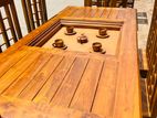 Teak Heavy Dining Table and 6 Chairs Code 618