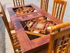 Teak Heavy Dining Table and 6 Chairs Code 618