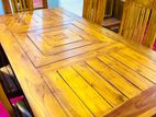 Teak Heavy Dining table and 6 chairs code 6188